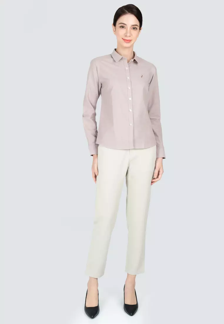 Polo Haus - Women’s Oxford Long Sleeve Shirt P0125-WBWLS001