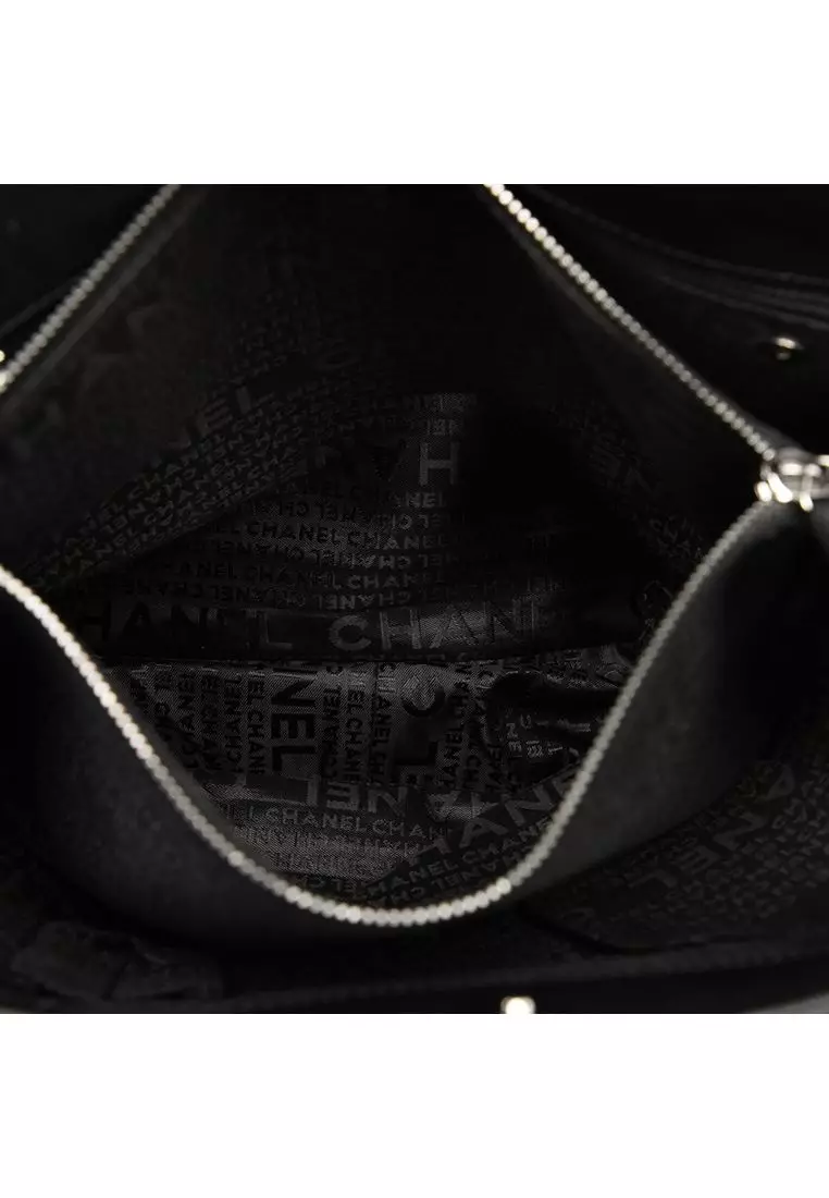 Pre-Loved Chanel Choco Bar Caviar Tote