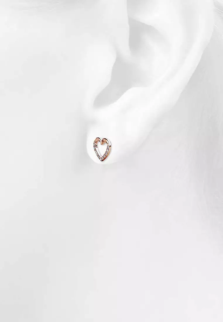 Innocent Heart Stud Earrings Embellished with SWAROVSKI® crystals