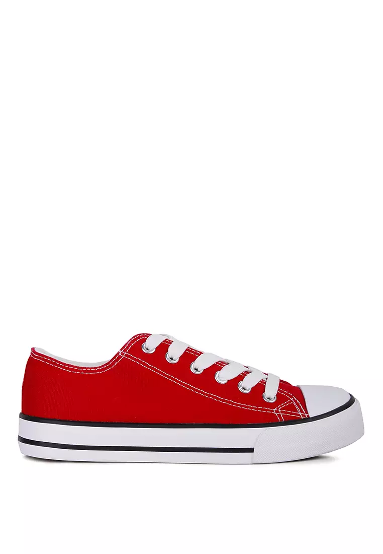 Solid best sale red converse