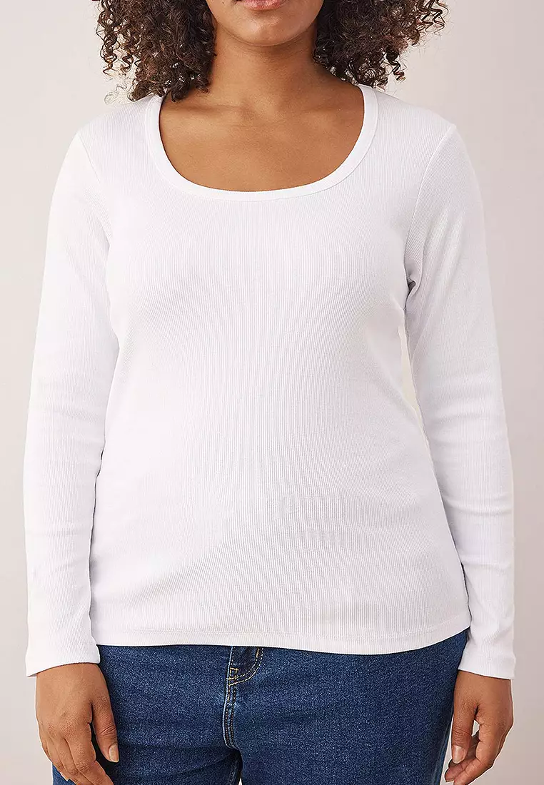 Plus Size Scoop Neck Top