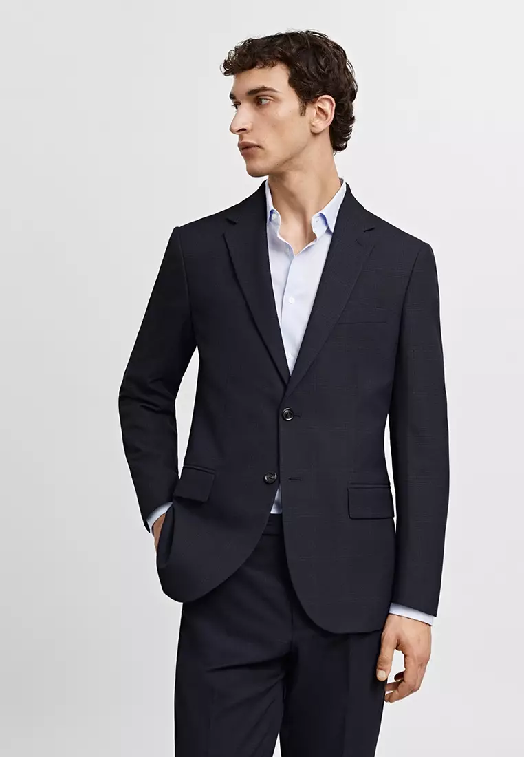 Buy MANGO Man Stretch Fabric Slim-Fit Suit Jacket 2024 Online | ZALORA ...