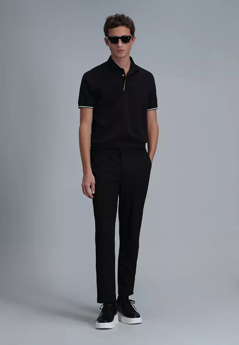 Polo Shirt with Piping Detail