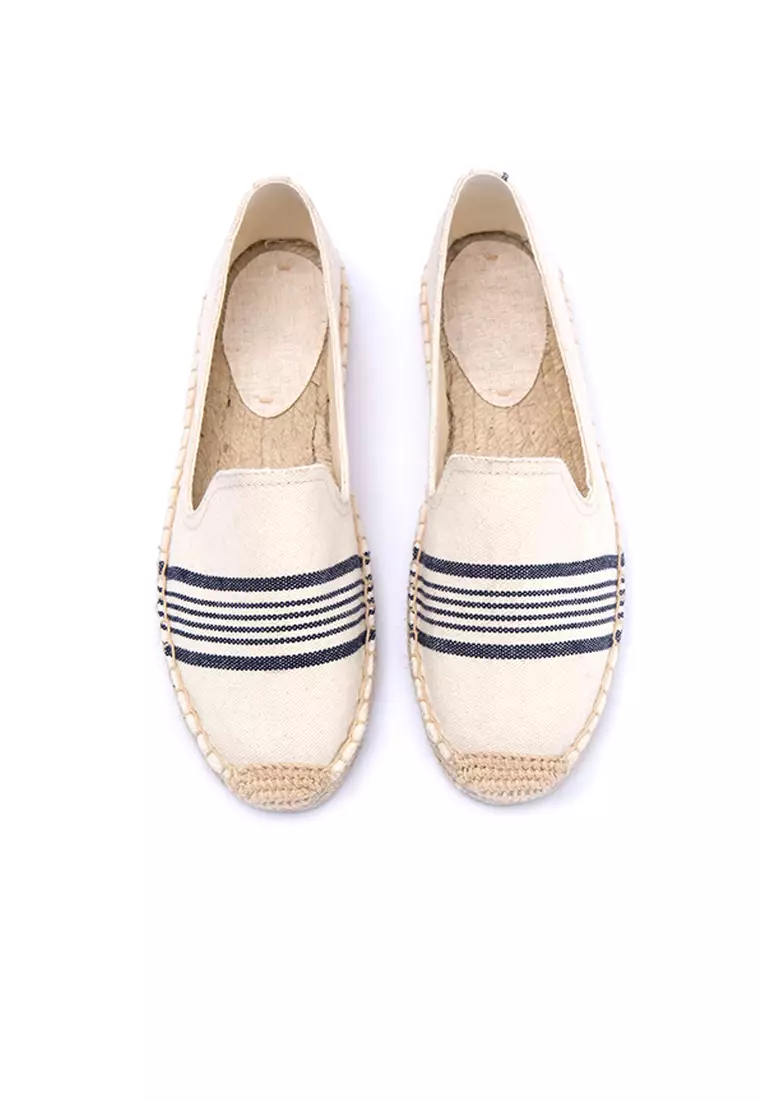 Contrast Stripes Canvas Espadrilles HB3119