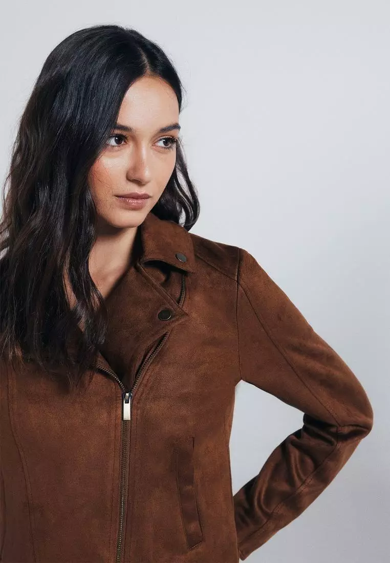 Suede Biker Jacket