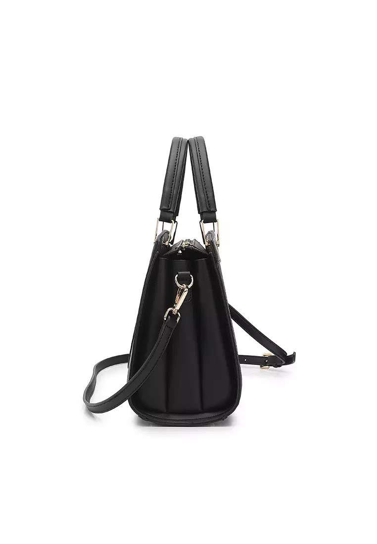 Women's Top Handle Bag / Sling Bag / Crossbody Bag / Shoulder Bag (Tas Tangan / Tas Selempang / Tas Bahu) - Hitam