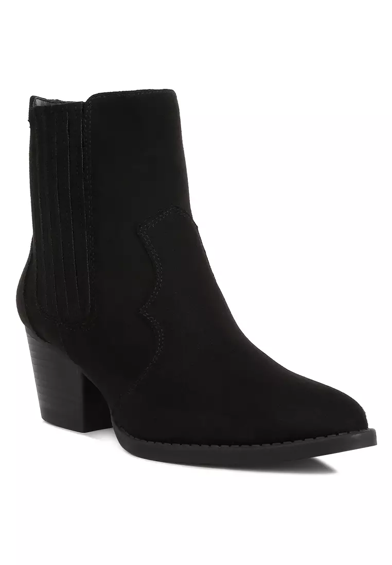 Ankle length heel boots sales