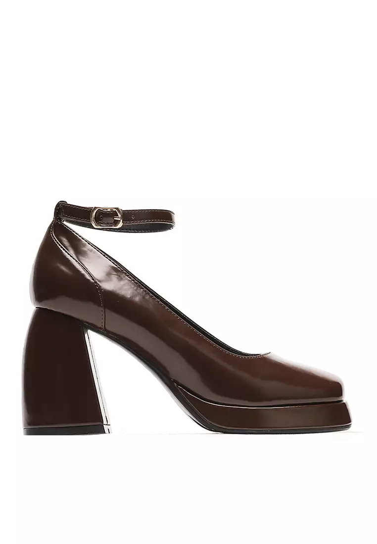 Discount on Twenty Eight Shoes  shoes - SKU: VANSA Fashion Shinny Patent Buckle Platform High Heels VSW-H8399-6