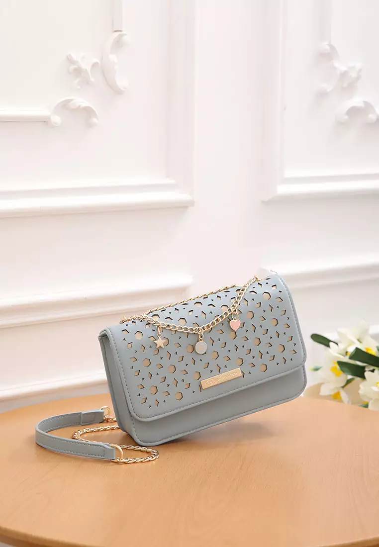 GYKACO YUI Blue- Tas Wanita Sling Bag - Fashion Top Handle Bag (Import)