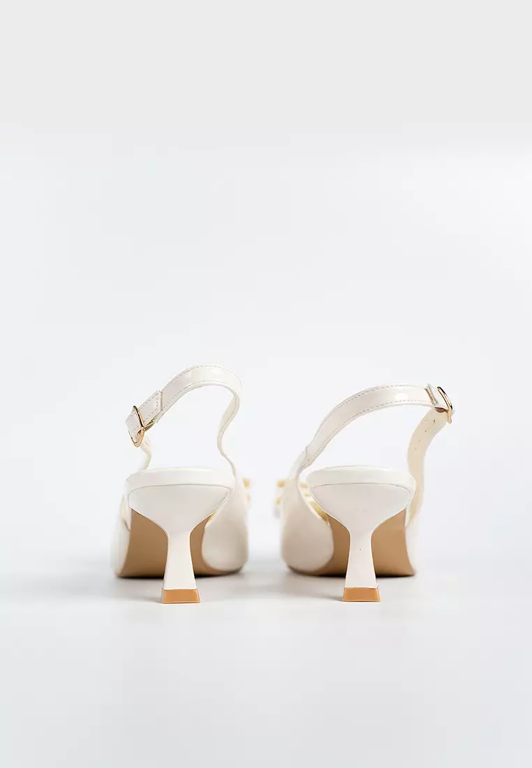 Winnie  Bow Flared Heels
