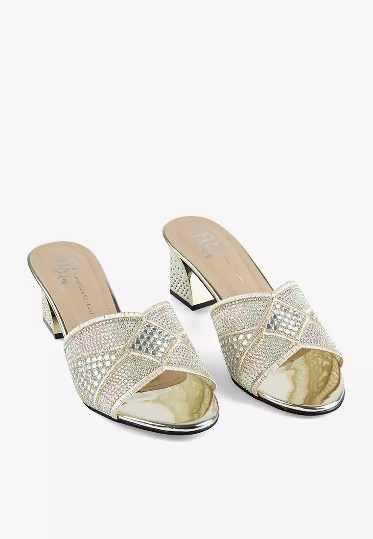 Sepatu Bustong Block Heels Wanita Sepatu Pesta L.WD 04 G24