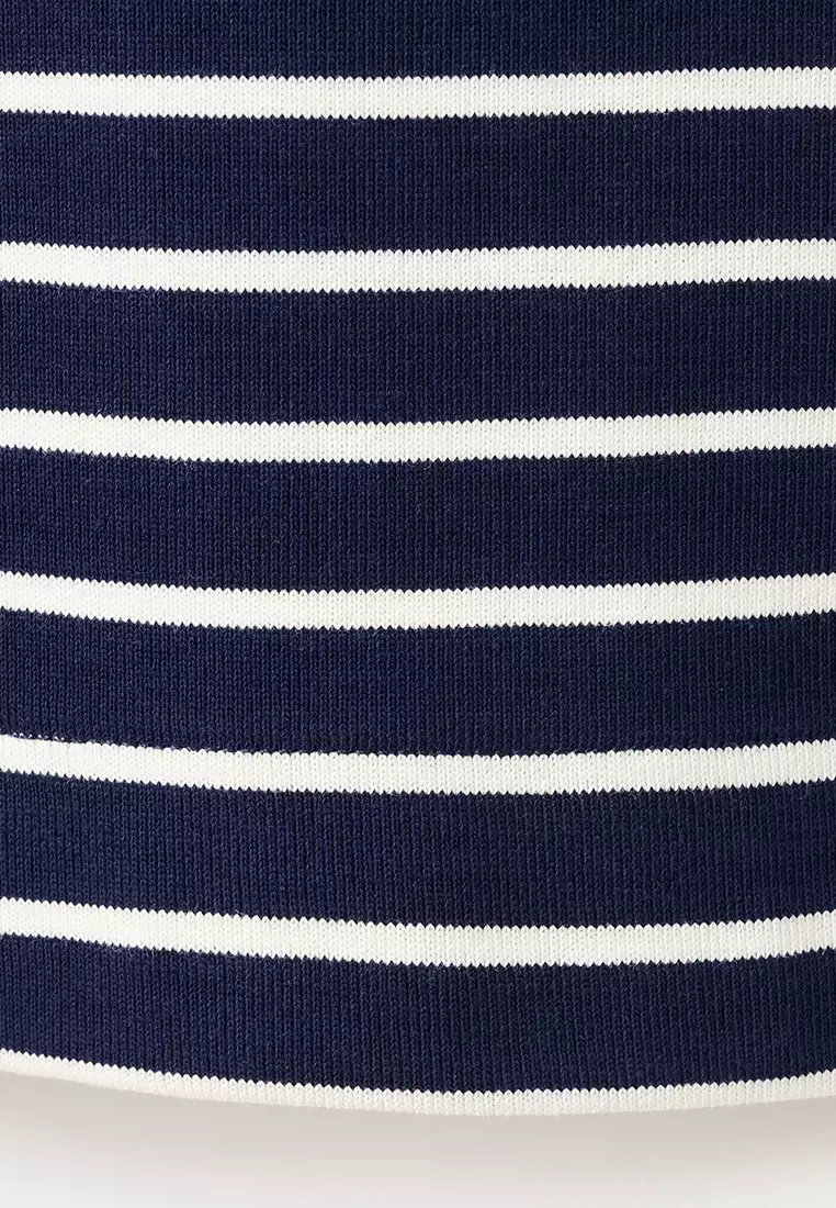 Striped Boat Neck Sweatshirt