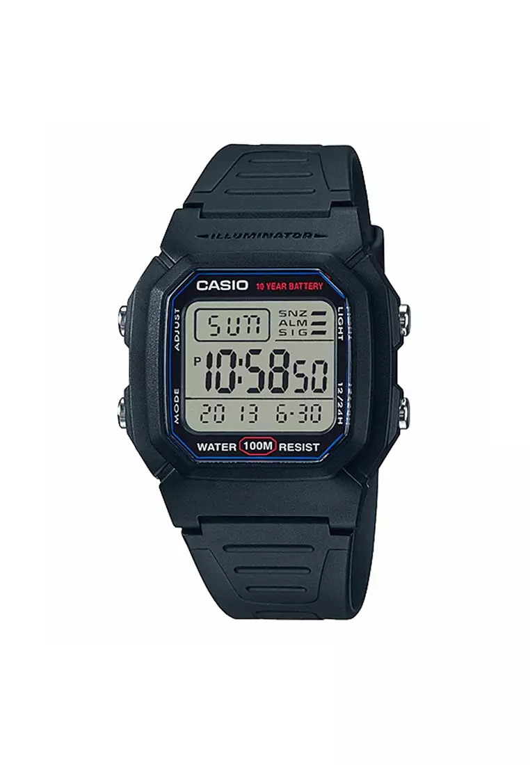Casio 10 year sales battery digital watch