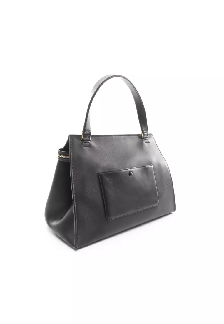 Celine black leather large clearance tote bag