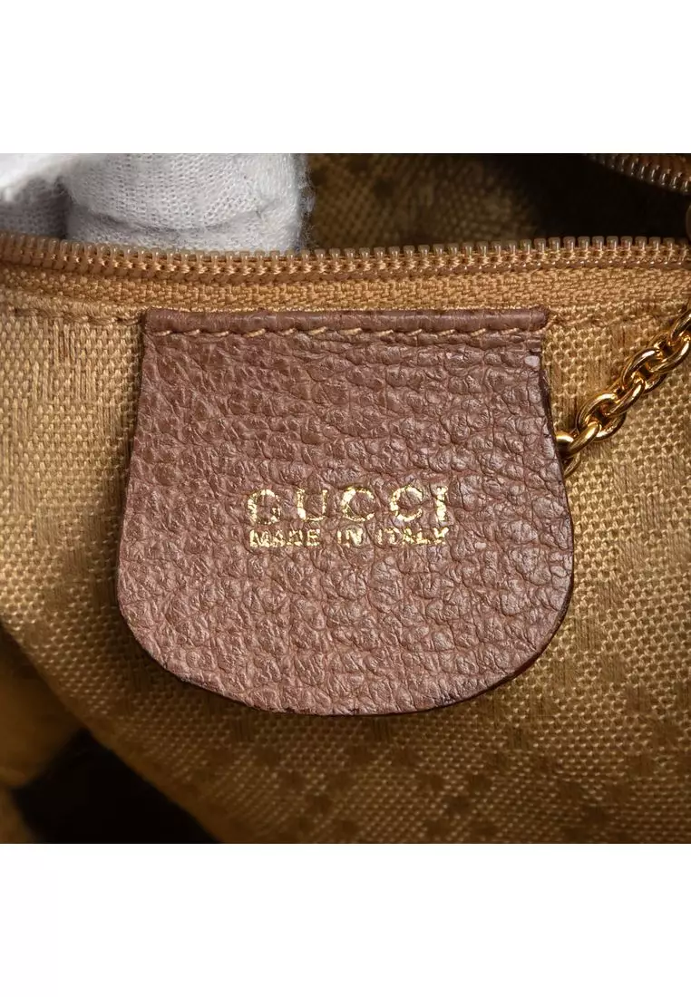 Pre-Loved Gucci Mini Suede Bamboo Satchel