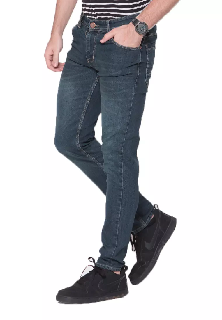 Jeans Slim Fit Big Size Melar Abu Tua Kebiruan 133259BIG