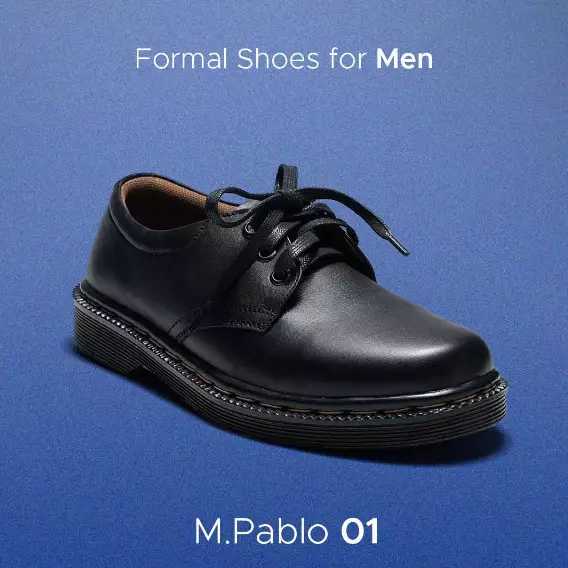 Sepatu Formal Loafers Pria Kulit Asli Genuine leather M.Pablo 01 Black
