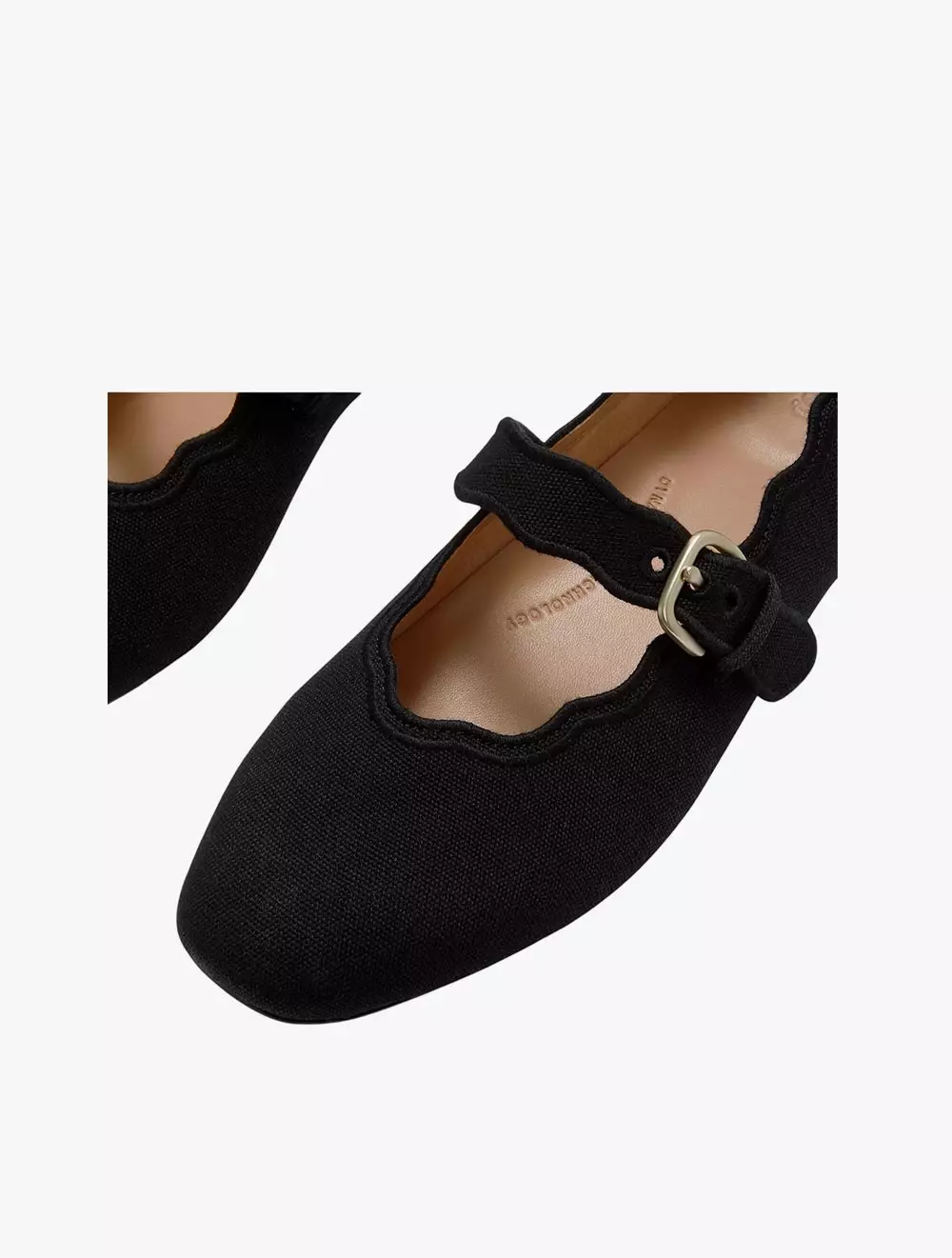 Fitflop Delicato Wave-Edge Canvas Women's Mary Janes - Black