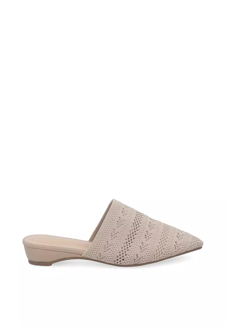 Buy Carlo Rino Medium Beige Casual Pointed Toe Mules in Medium