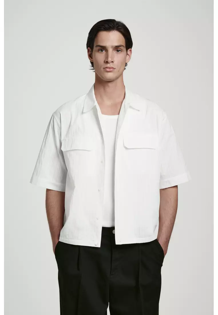 RELAXED FLAP-POCKET UTILITY SHIRT