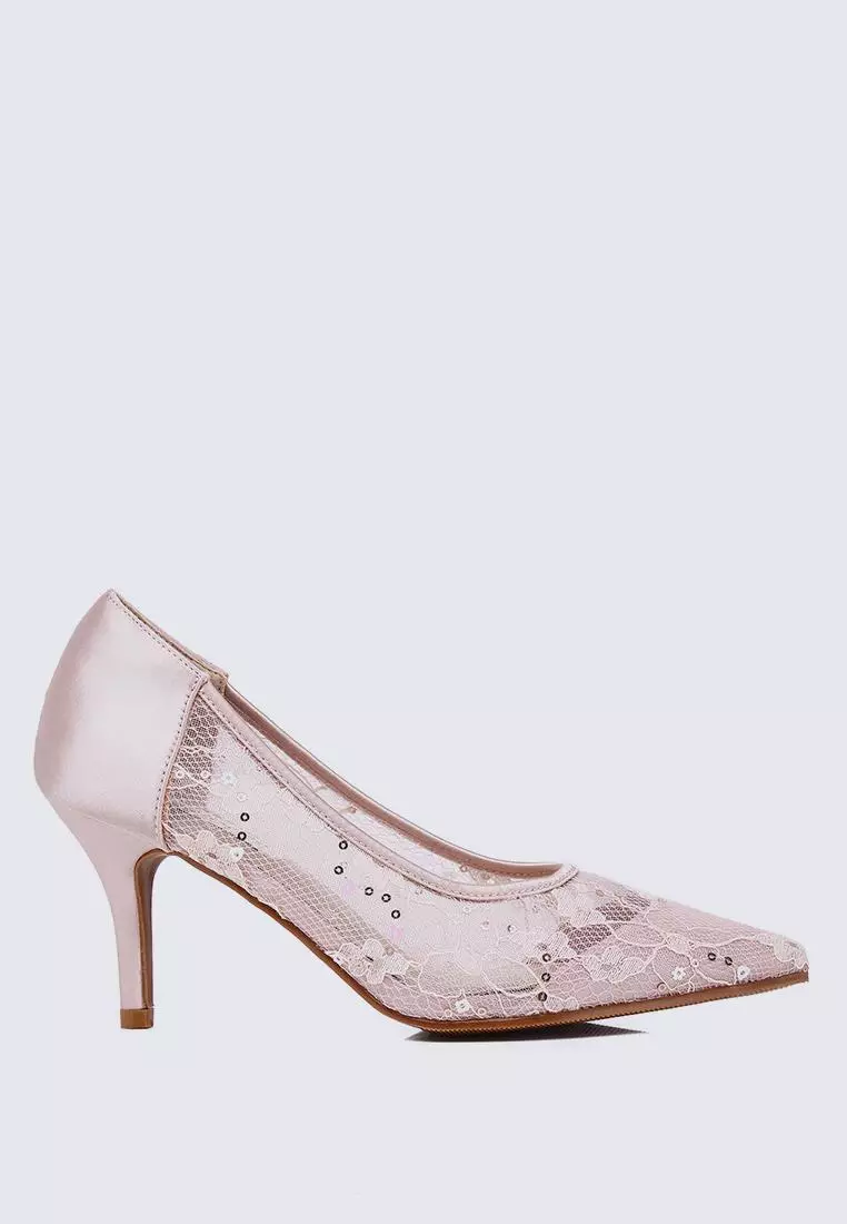 Discount on My Ballerine  shoes - SKU: My Ballerine Lucie Comfy Heels In Blush