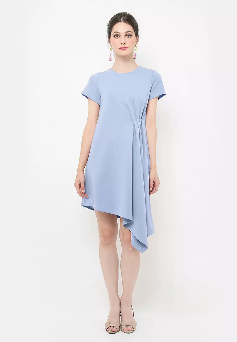 Jual MILLE Daria Dress Blue Original 2023 | ZALORA Indonesia