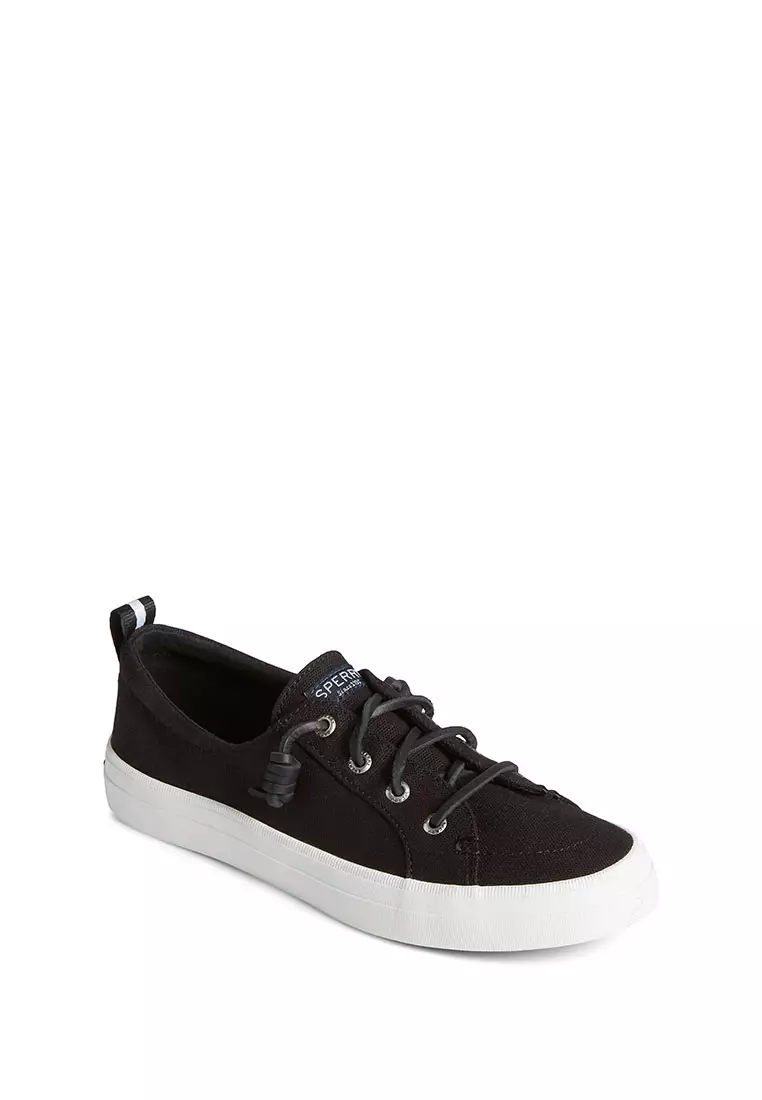 Women's Crest Vibe Linen Sneakers - Black (13934104)
