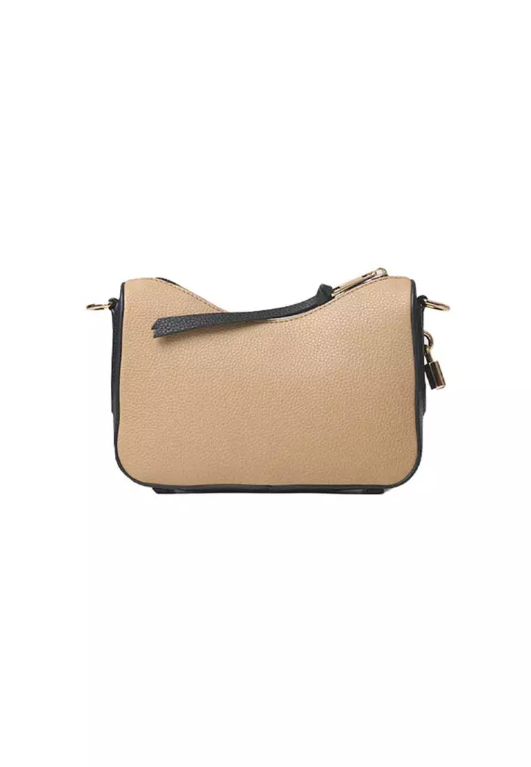 Drifter Small Convertible Leather Shoulder Bag Iced Coffee/Black 4P4HSH015H01