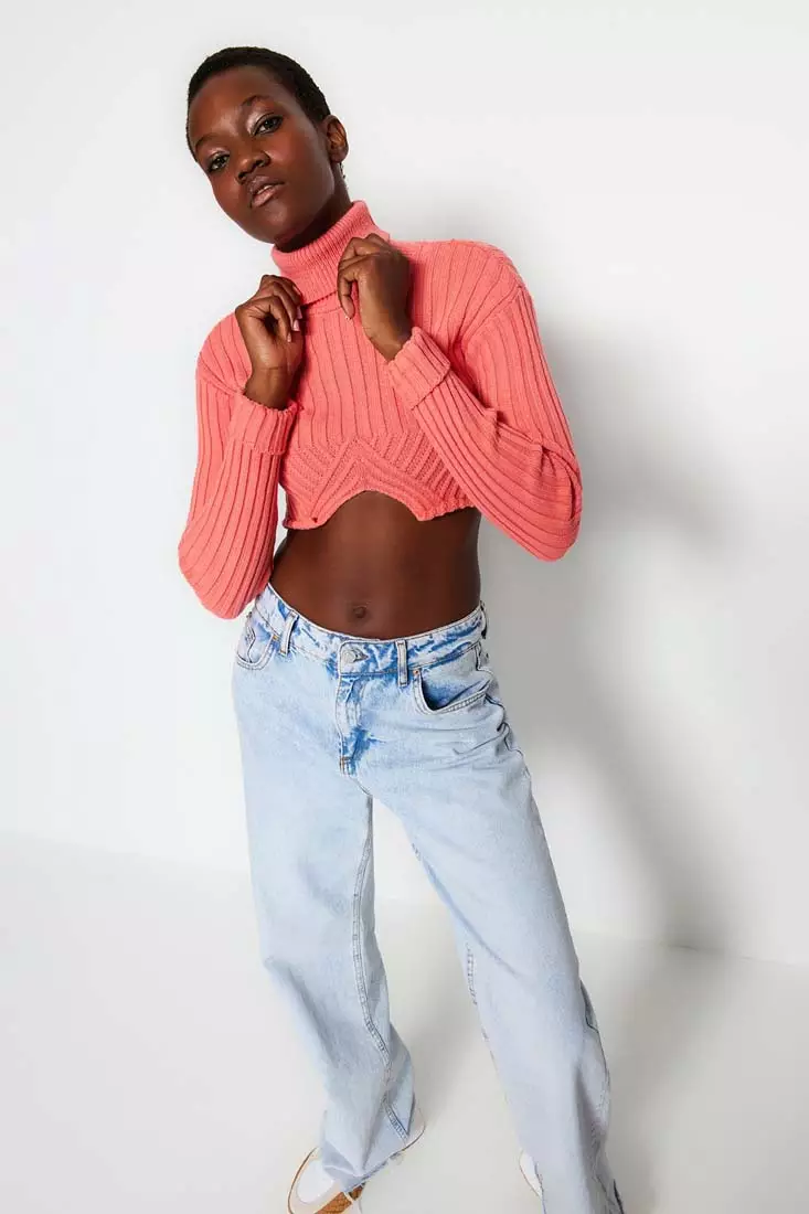 Buy Trendyol Super Crop Turtleneck Knitwear Sweater 2025 Online