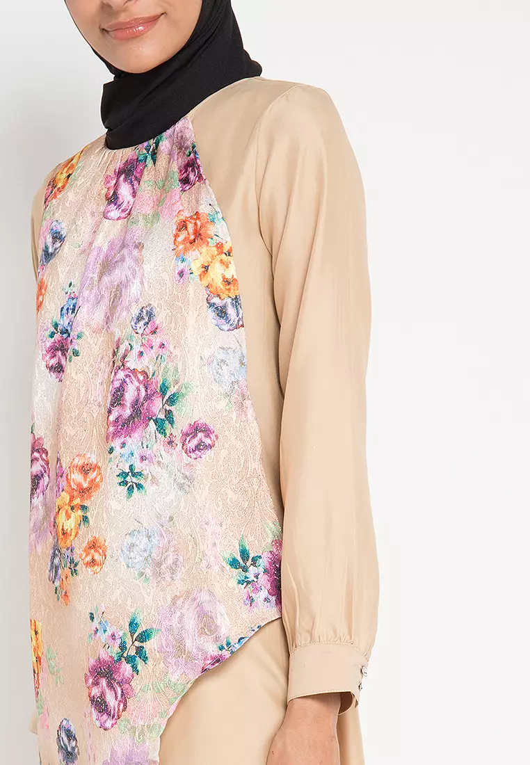 Feva Maxi Dress In Beige