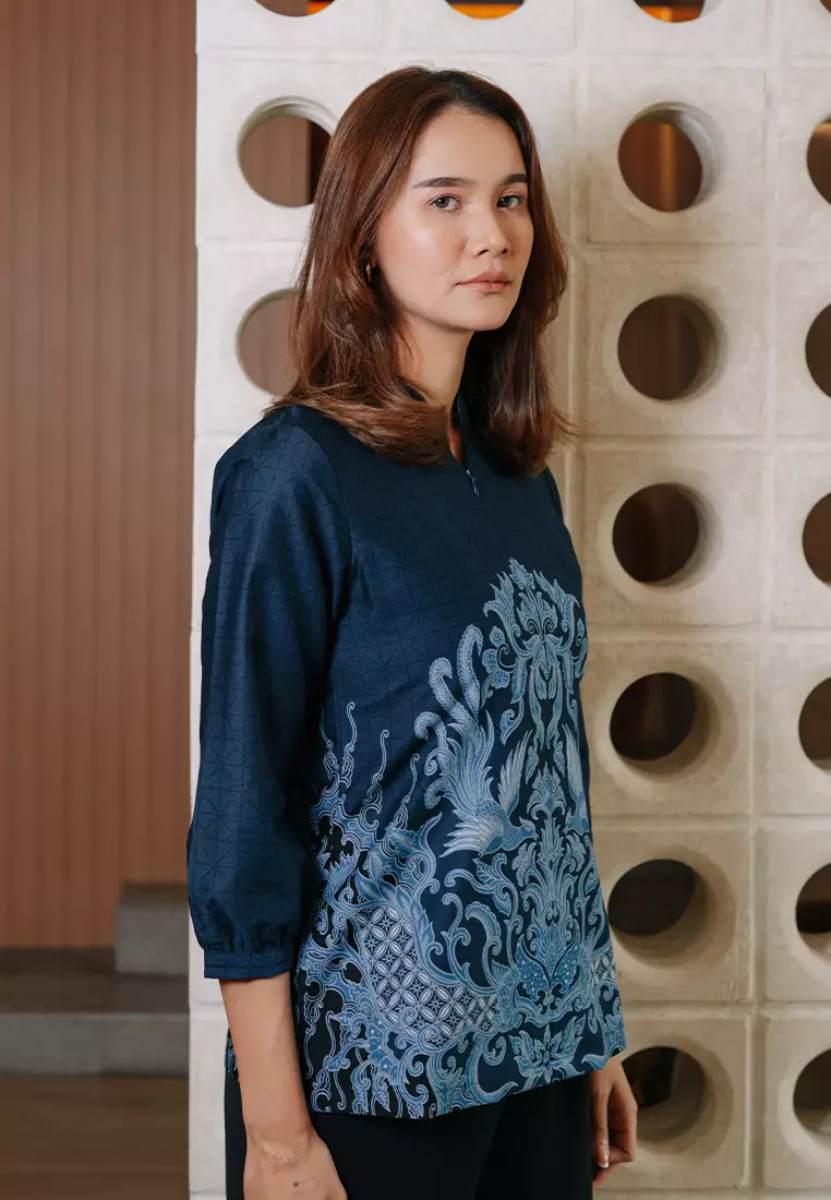 Hadinata Batik Wanita Superfine Blouse Dinea Davanka