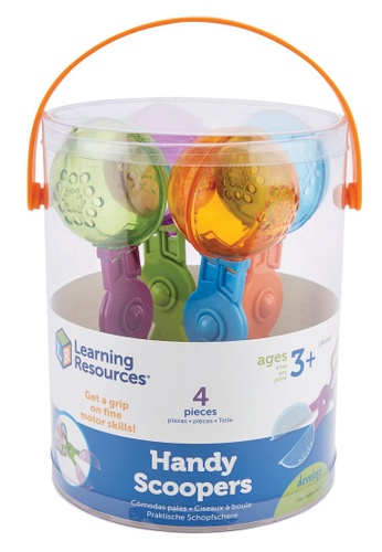 Learning Resources Learning Resources Handy Scoopers (Set of 4) - Fine Motor Tools, Sensory and Fine Motor Skills, Scissor Cutting, Science F8857TH0ABBD04GS_1