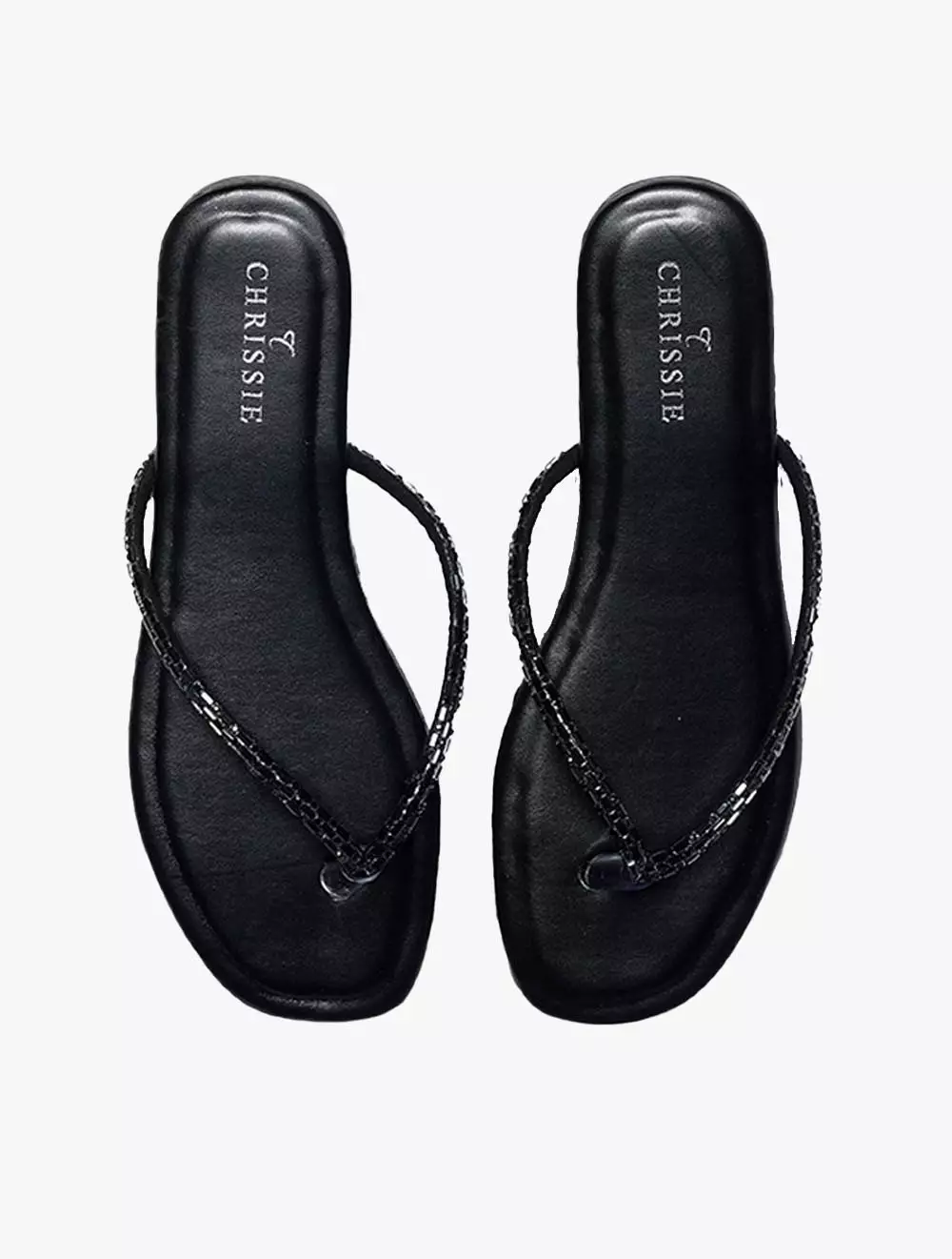 Payless Chrissie Womens Noble Thong Sandals - Black_05