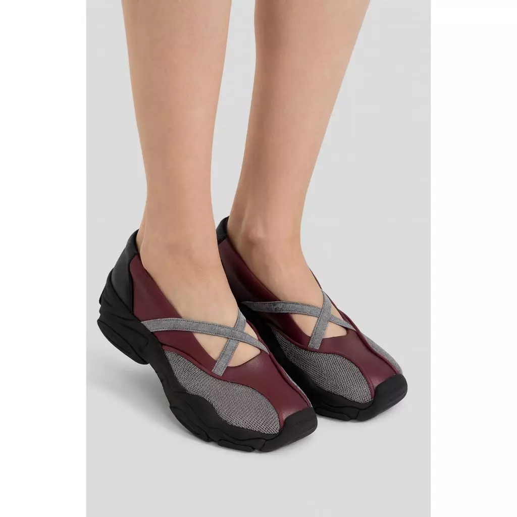 Alula Sneakers Balerina Genuine Leather Maroon