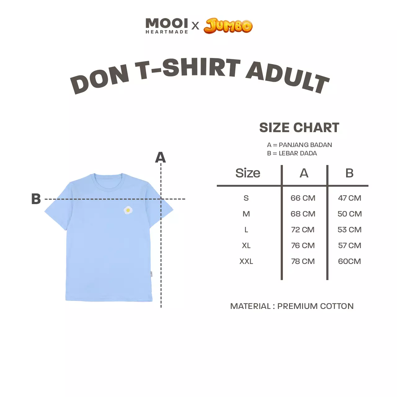 Jual Mooi Heartmade Mooi x Jumbo Kaos Dewasa Don T-shirt Adult