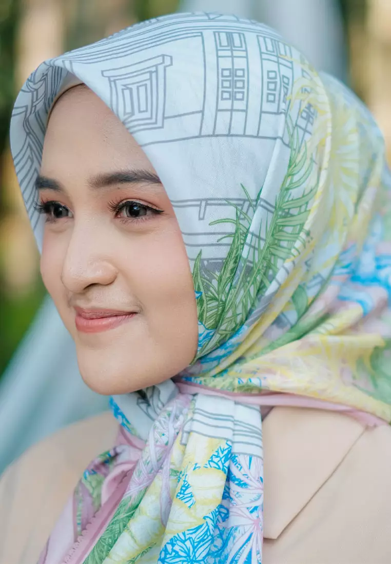 Gardenia Signature Square Voile Scarf Hijab Segi Empat Rosy Pink