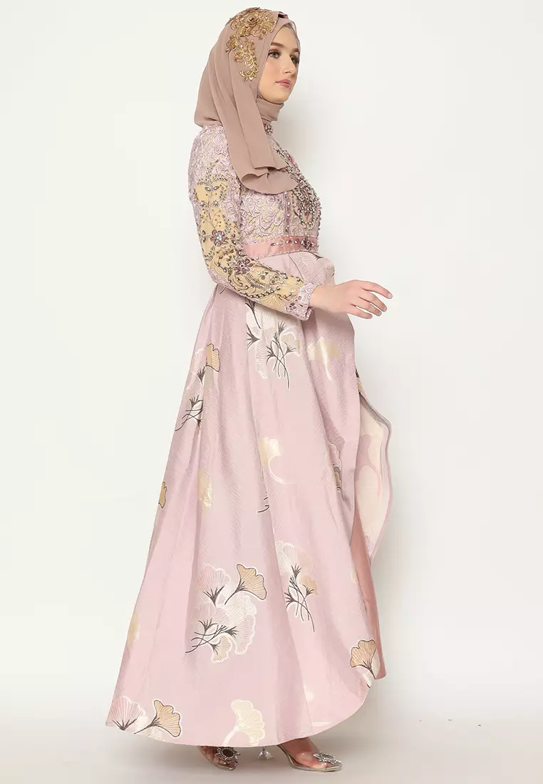 Bibiq Gamis Brokat Satin JACQUARD