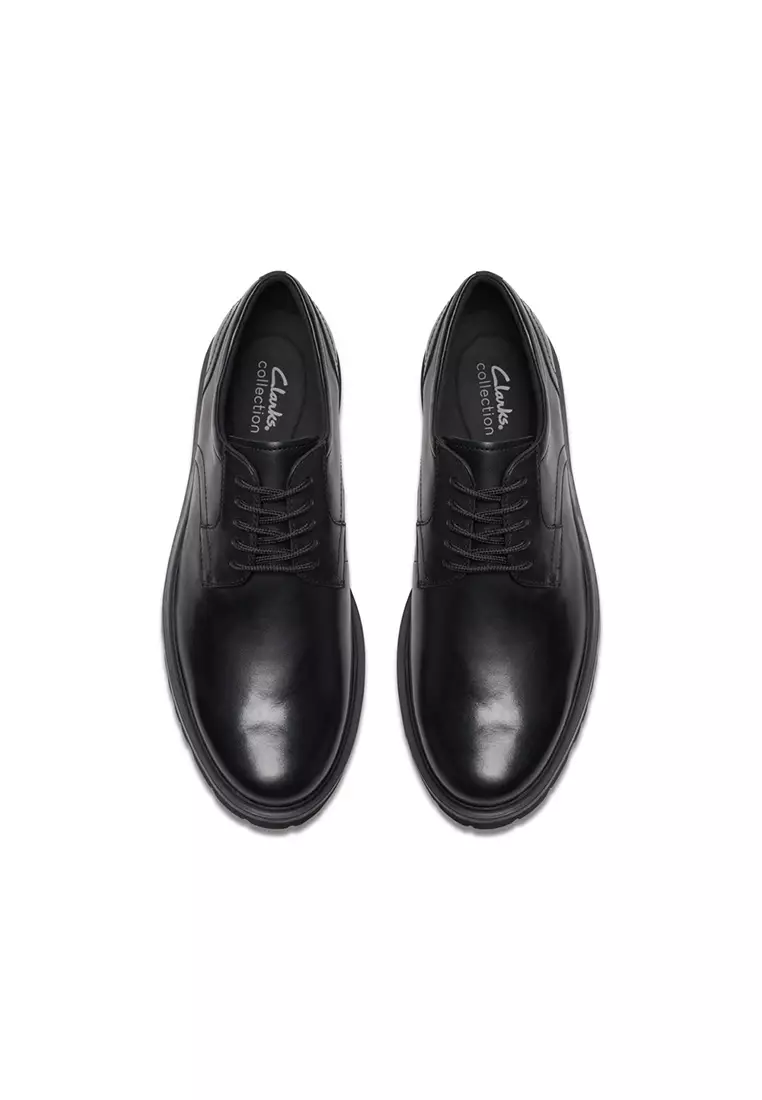 Mens Berwick Lace Derby Shoes - Black Leather