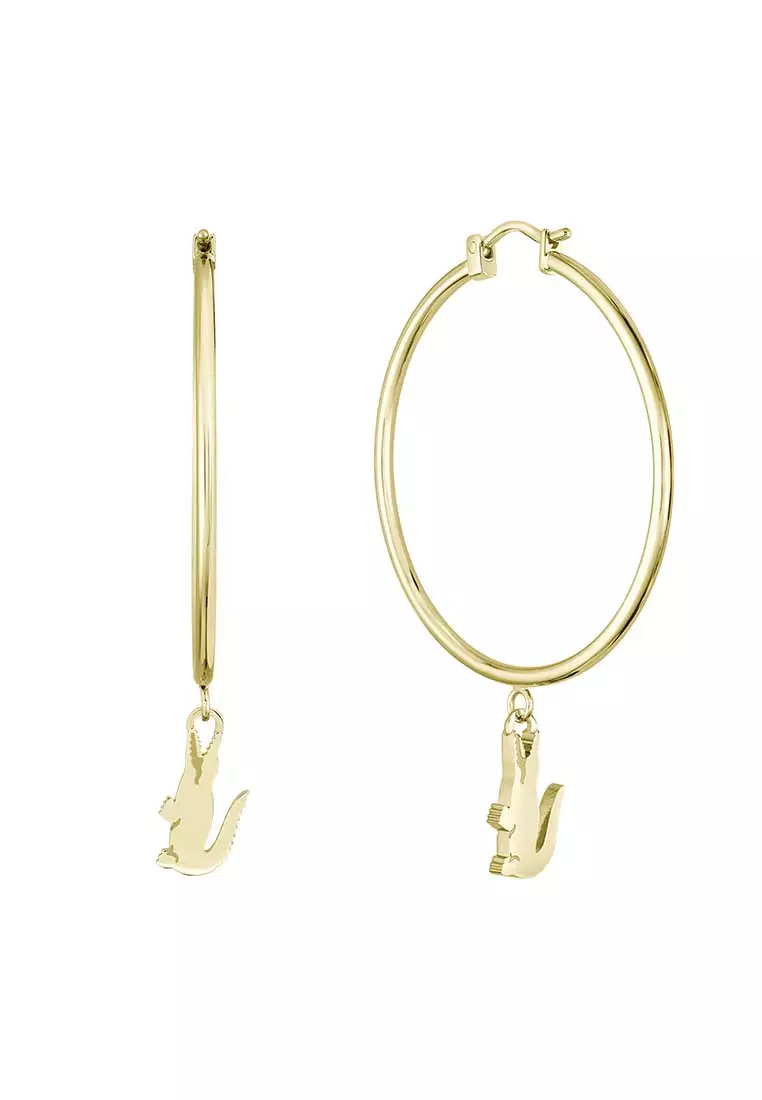 Crocodile Yellow Gold Earrings LAJ-2040376