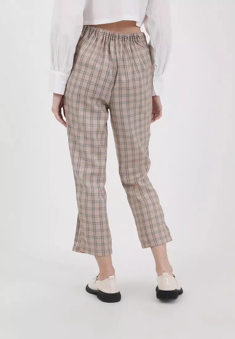 Hano Plaid Pants Yellow