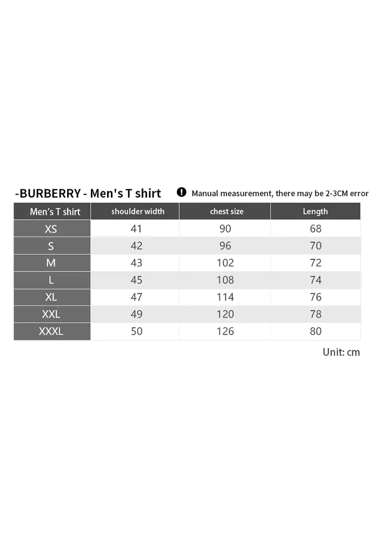 Burberry t sales shirt sizing