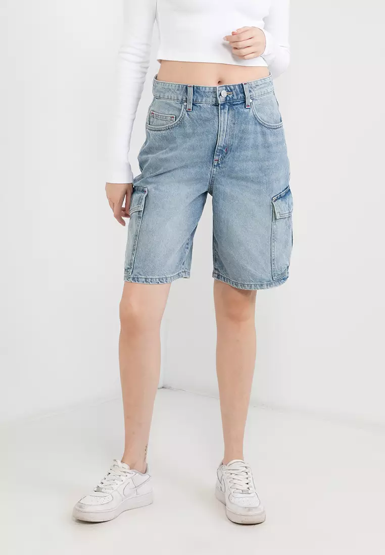 oversized jeans shorts