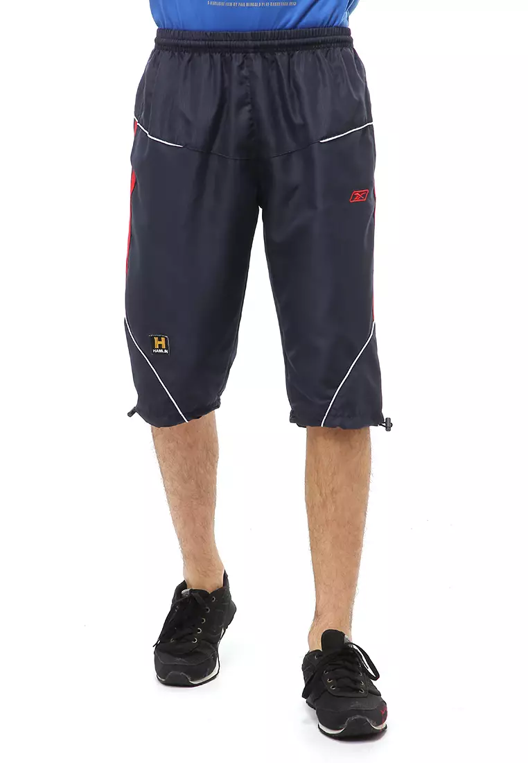 Yume Short Pants Celana Jogger Cycling Sport Pria 3/4 Material Micro Rib-Stop ORIGINAL - Black Red