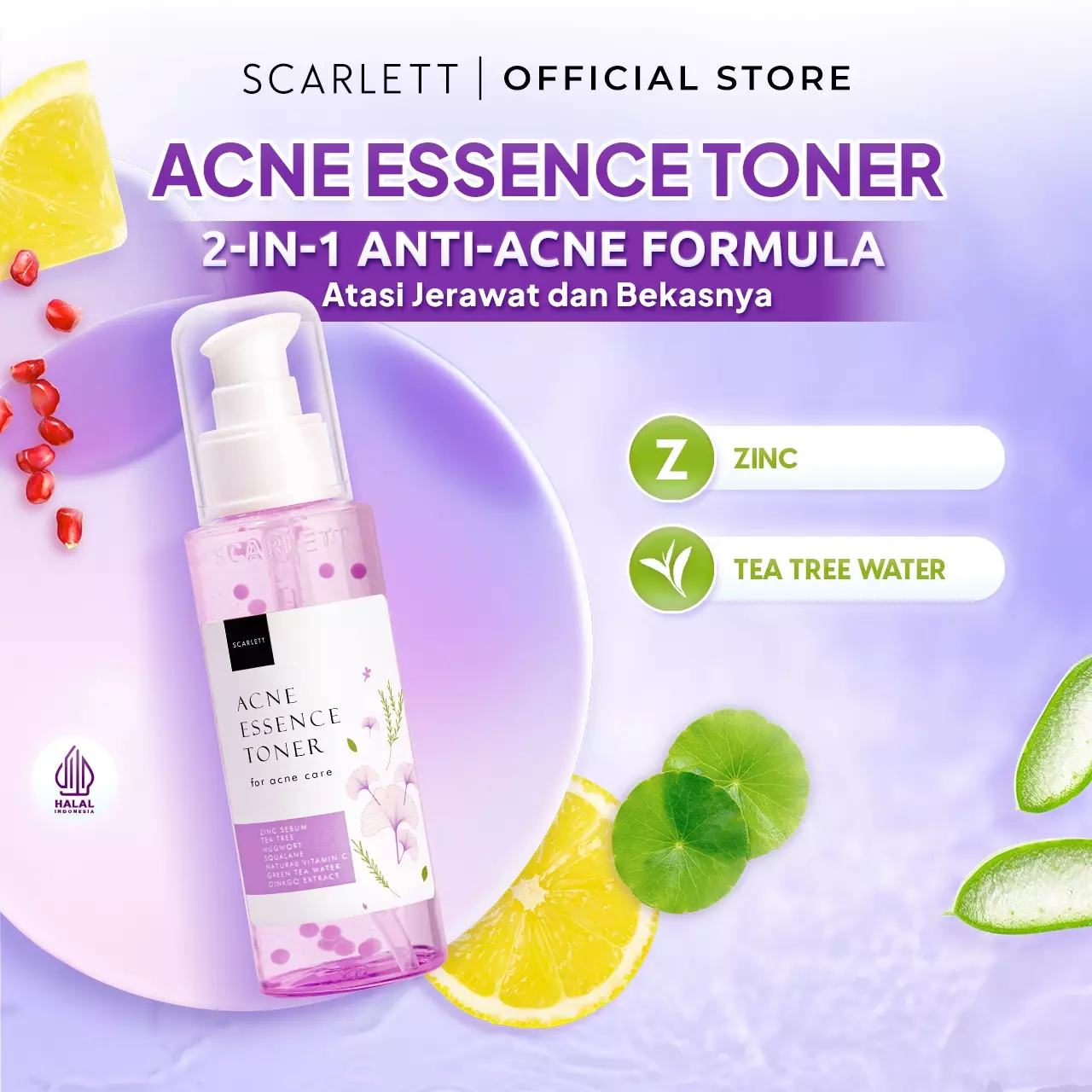Scarlett Whitening Acne Essence Toner + Scarlett Whitening Acne Serum