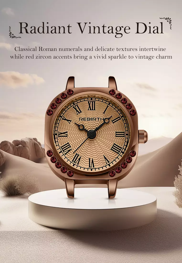 Jam Tangan Wanita Anti Air Original Korea Elegan Antik Style Jam Tangn Cewek Kecil Tali Kulit brown