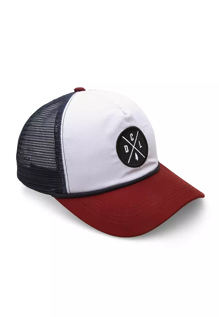 Raesan Topi Baseball Jaring Aksesoris Fashion Pria Adjustable Strap Material Polyester ORIGINAL - Navy Maroon