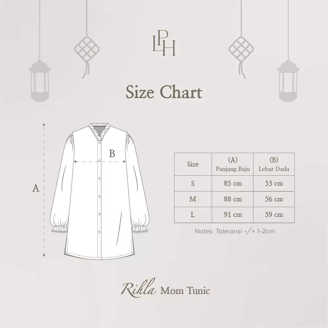 Little Palmerhaus - Baju Lebaran 2026 - Rihla Mom Tunic (Tunik Perempuan Dewasa (Busui Friendly)) Terracotta