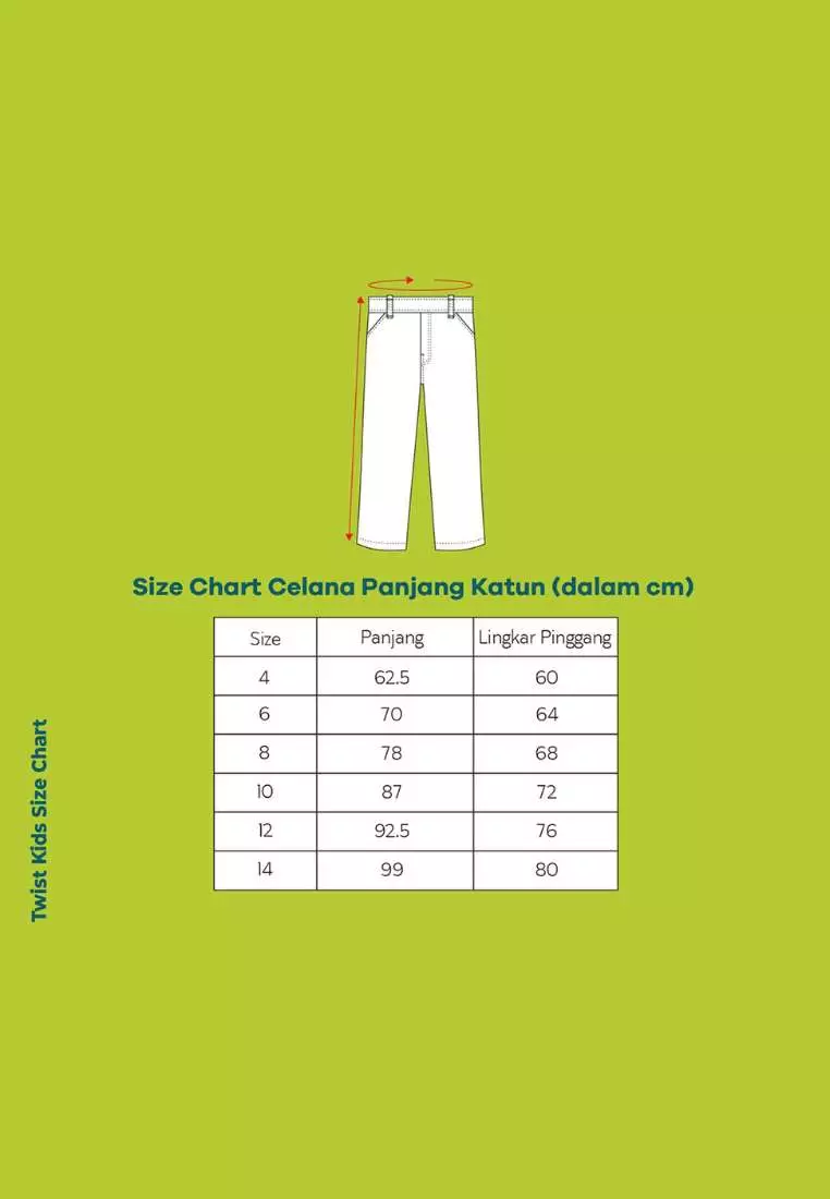 Twist Kids [Official Store] - Cleine C, Bawahan/Celana/Celana Katun Panjang Full Karet Motif Kotak-Kotak Anak Laki-laki (4-14 tahun) Warna Abu-Abu (Grey)