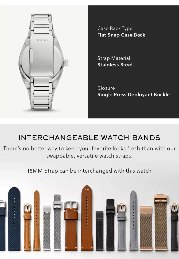 Buy Fossil Fossil Men's Everett Analog Watch FS6056 Quartz