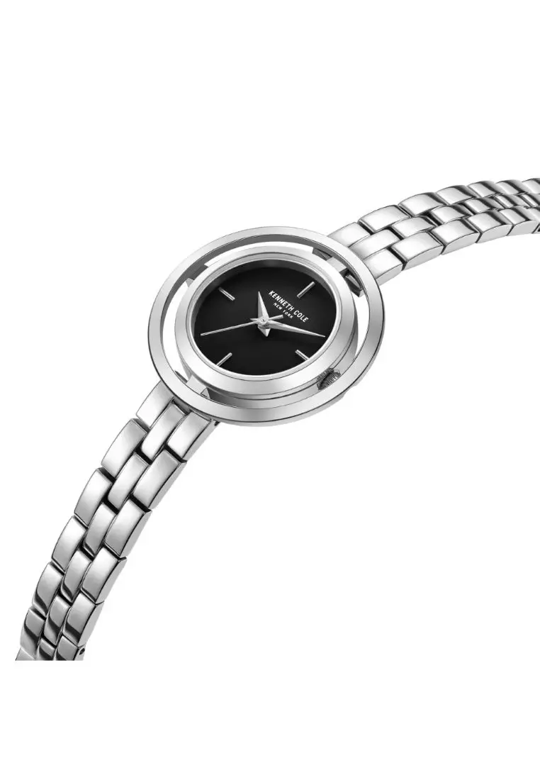 Kenneth Cole New York Black Dial With Silver Stainless Steel Women Watch  KCWLG2237104